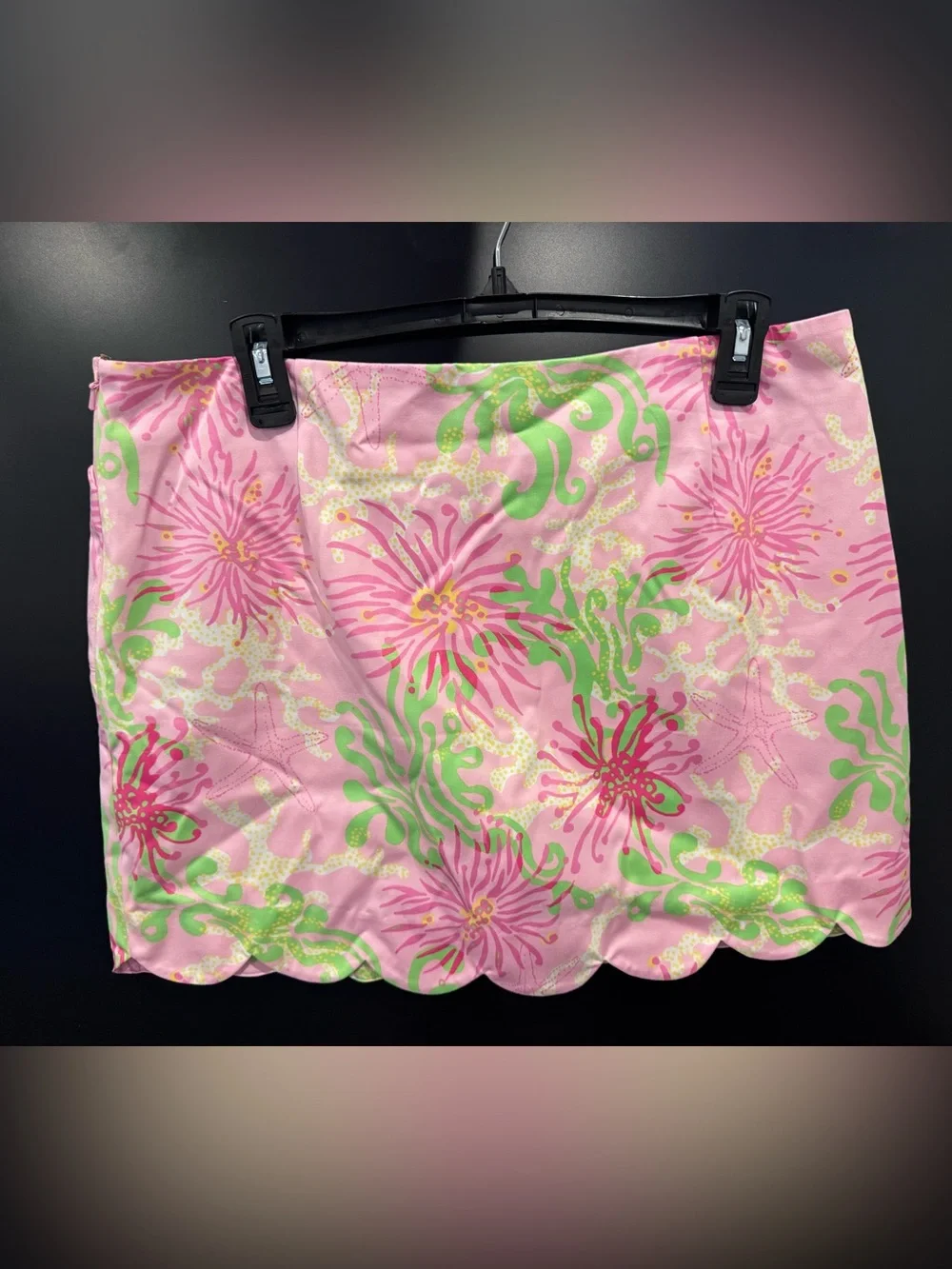 Lilly Pulitzer Pink and Green Floral Skort